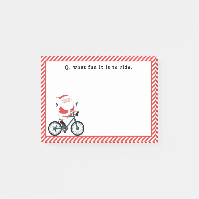 Notas Post-it® Navidades ciclistas (Anverso)