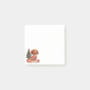 Notas Post-it® Navidades Dachshund Dog Holiday Cookies
