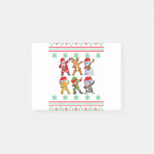 Notas Post-it® Navidades de amigos de Dabbing Santa Elf Chicas ho