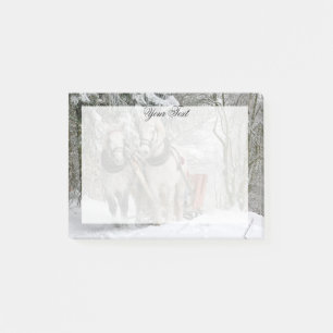 Notas Post-it® Navidades de caballos de reclutamiento personaliza