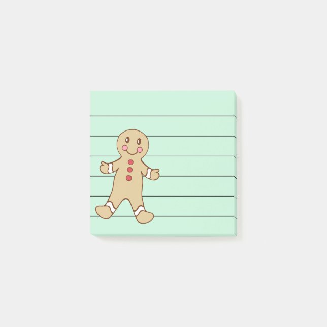 Notas Post-it® Navidades de Gingerbread Cookie Notepad Post (Anverso)