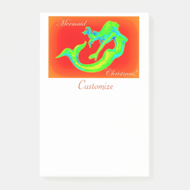 Notas Post-it® Navidades de Merry Mermaid (Anverso)