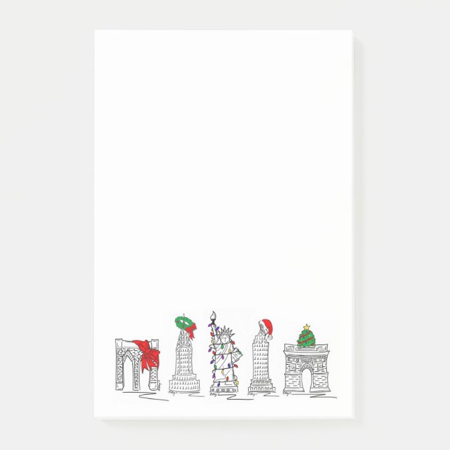 Notas Post-it® Navidades de Nueva York Arquitectura de monumentos (Anverso)