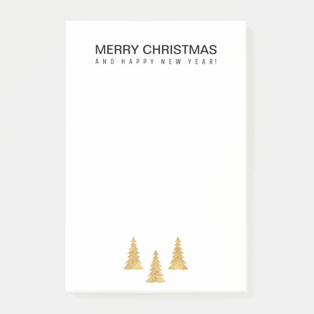 Notas Post-it® Navidades de oro (Anverso)