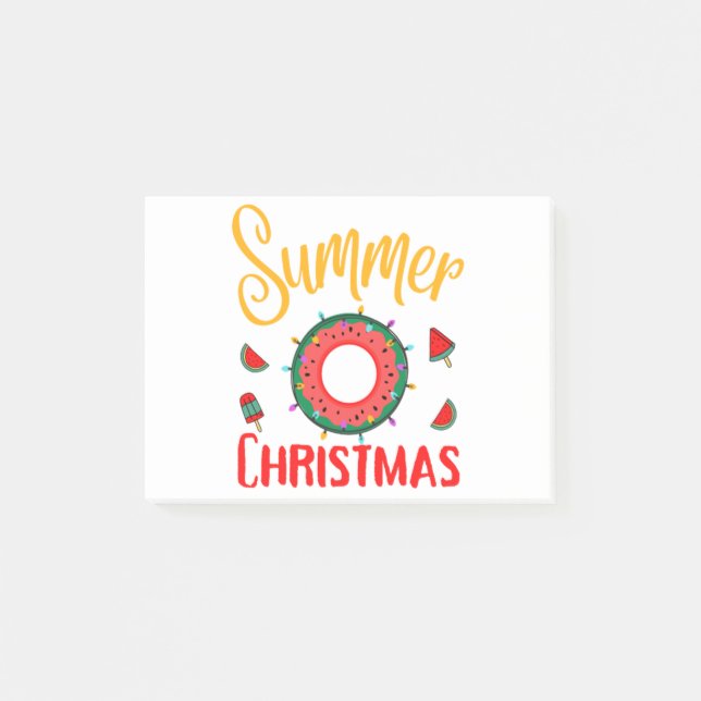 Notas Post-it® Navidades de verano de julio (Anverso)