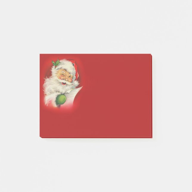Notas Post-it® Navidades de Vintage Santa Claus (Anverso)