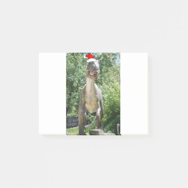Notas Post-it® Navidades Dinosaur Santa Claus (Anverso)
