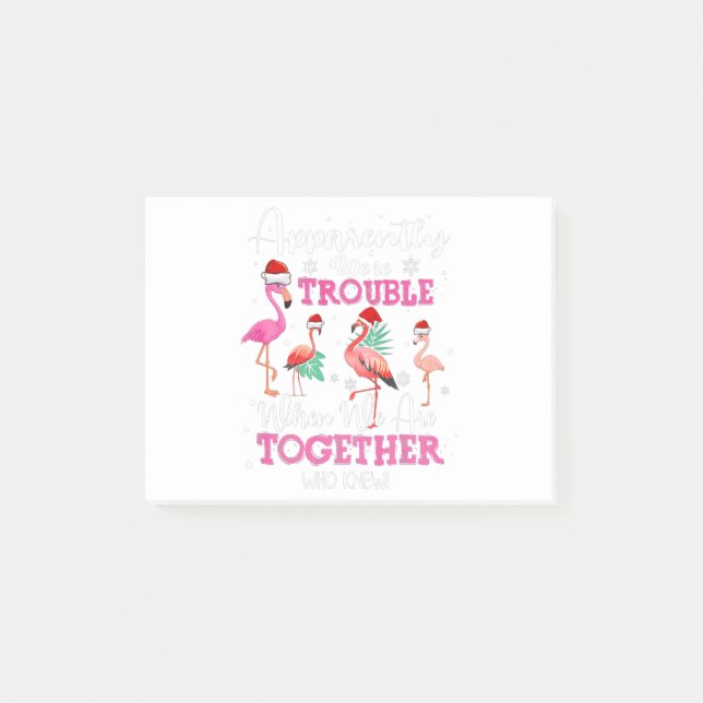 Notas Post-it® Navidades divertidos de Flamingo (Anverso)