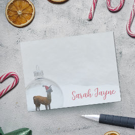Notas Post-it® Navidades divertidos de la nieve de Llama de Invie