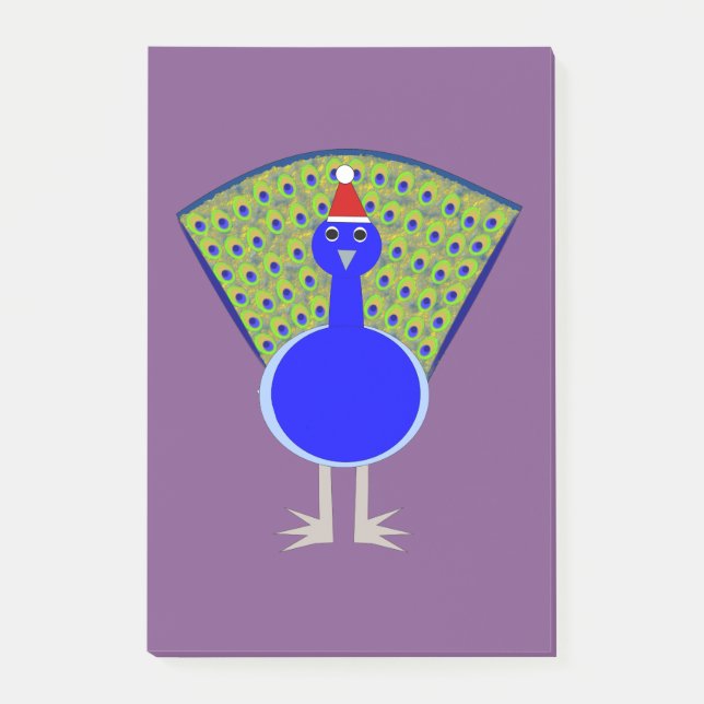 Notas Post-it® Navidades divertidos Peacock (Anverso)