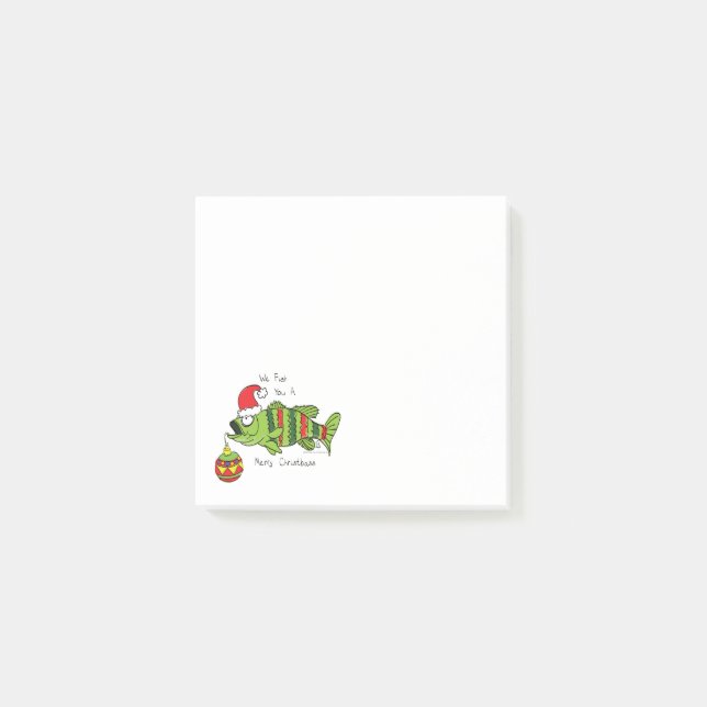 Notas Post-it® Navidades divertidos Personalizado de pescado de p (Anverso)