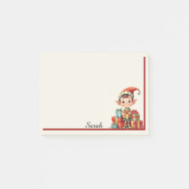 Notas Post-it® Navidades Elf Agregar Destinatarios Nombre Regalo
