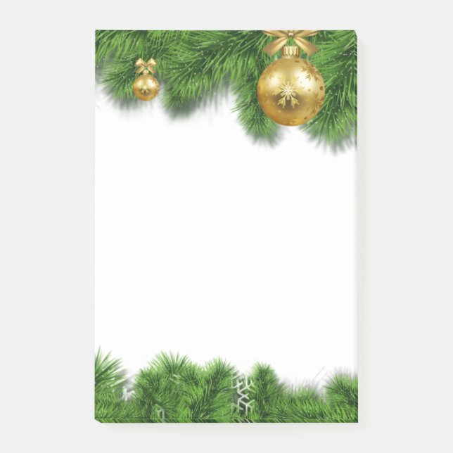 Notas Post-it® Navidades festivos Garland Wreath Post-It Notes (Anverso)