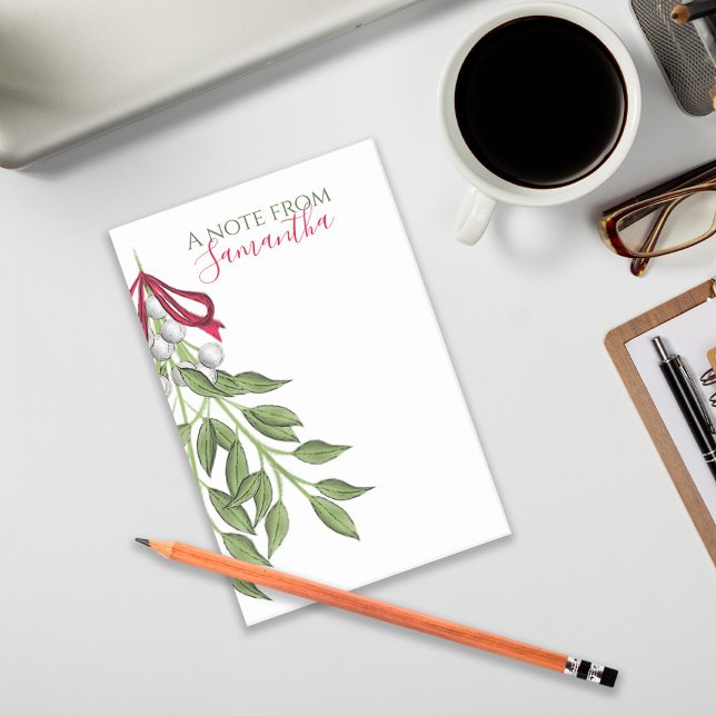 Notas Post-it® Navidades Greenery Elegante Personalizado de vacac (Subido por el creador)