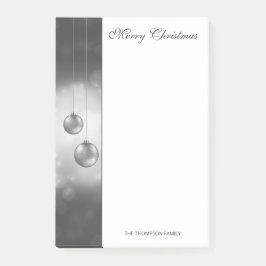 Notas Post-it® Navidades Gris Plateados Baudibles Con Texto Perso