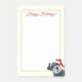 Notas Post-it® Navidades Holidays Schnauzer Dog Post-It Notes
