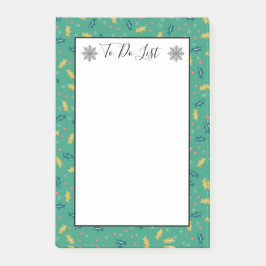 Notas Post-it® Navidades Holly deja y Berries Nieve para hacer li