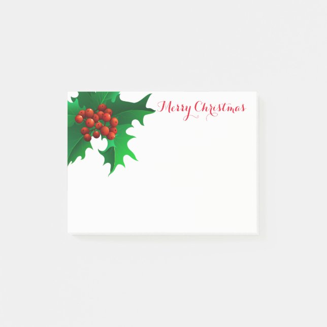 Notas Post-it® Navidades Holly Post-it-Notes (Anverso)