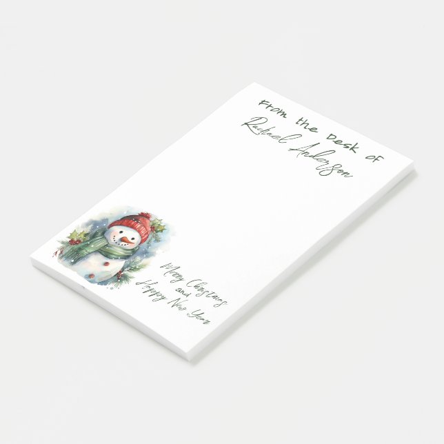 Notas Post-it® Navidades inteligentes Snowman (En perspectiva)