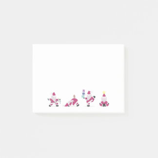 Notas Post-it® Navidades jingle del feriado de Yoga de Santa Clau