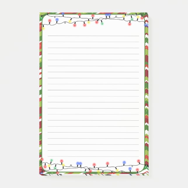 Notas Post-it® Navidades Luces Fiestas en la lina (Anverso)