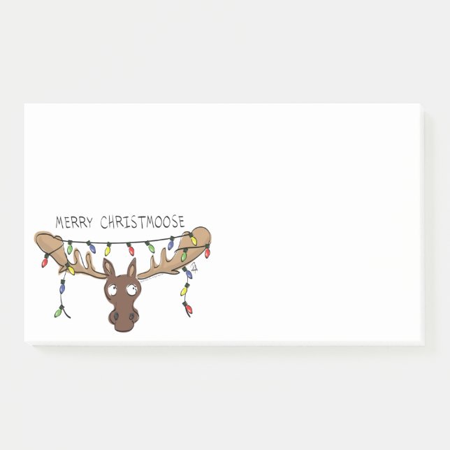 Notas Post-it® Navidades Moose Cute Gracioso Animal de vacaciones (Anverso)