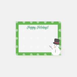 Notas Post-it® Navidades Navidad Personalizado lindo Snowman Fron