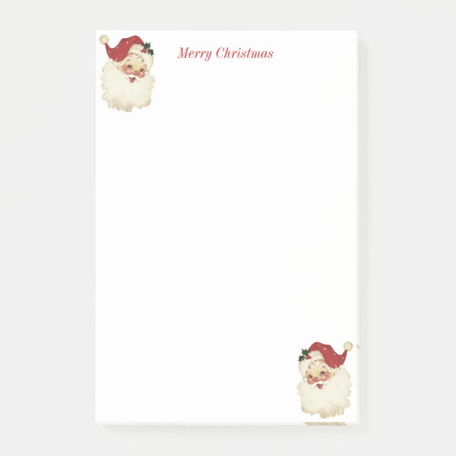 Notas Post-it® Navidades Papá Noel en blanco (Anverso)
