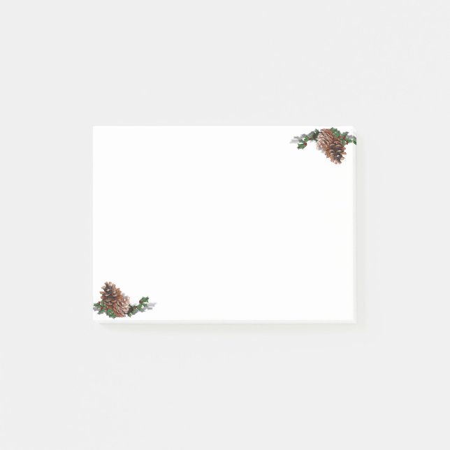 Notas Post-it® Navidades Pine Cones (Anverso)