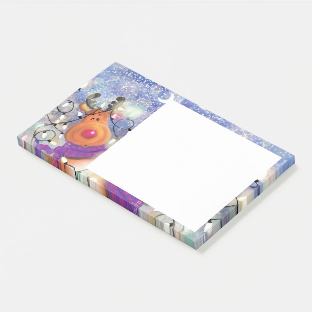 Notas Post-it® Navidades renos (En perspectiva)