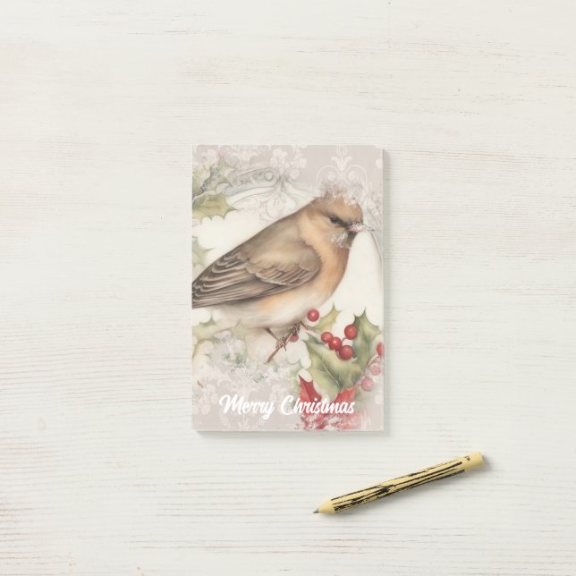 Notas Post-it® Navidades Retro Bird (Escritorio)