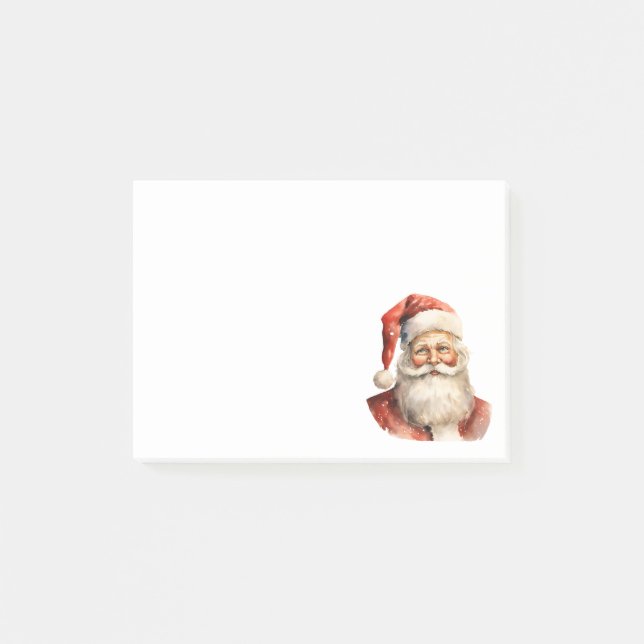 Notas Post-it® Navidades Retro Santa Claus (Anverso)