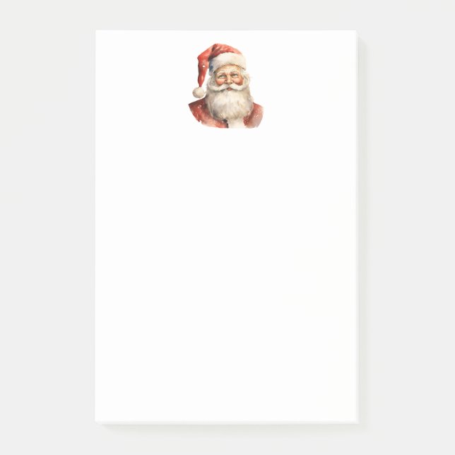 Notas Post-it® Navidades Retro Santa Claus (Anverso)