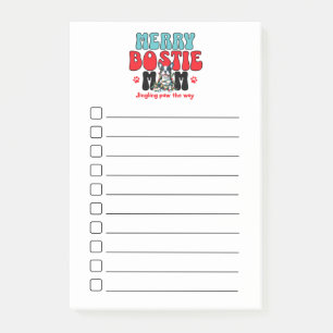 Notas Post-it® Navidades revisan la lista de la mamá del Boston T