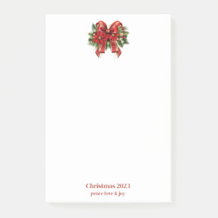 Notas Post-it® Navidades rojos y de oro festivos se doblan