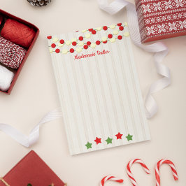 Notas Post-it® Navidades Rústicos de Cranberry y Popcorn