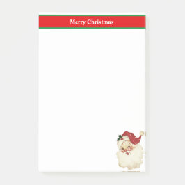 Notas Post-it® Navidades Santa Claus en rojo y blanco