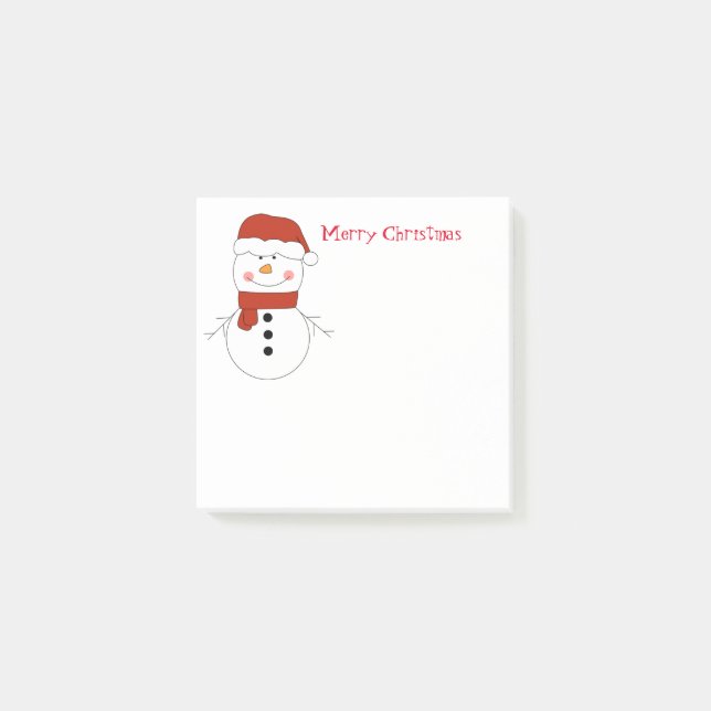 Notas Post-it® Navidades Snowman Post-it-Notes (Anverso)
