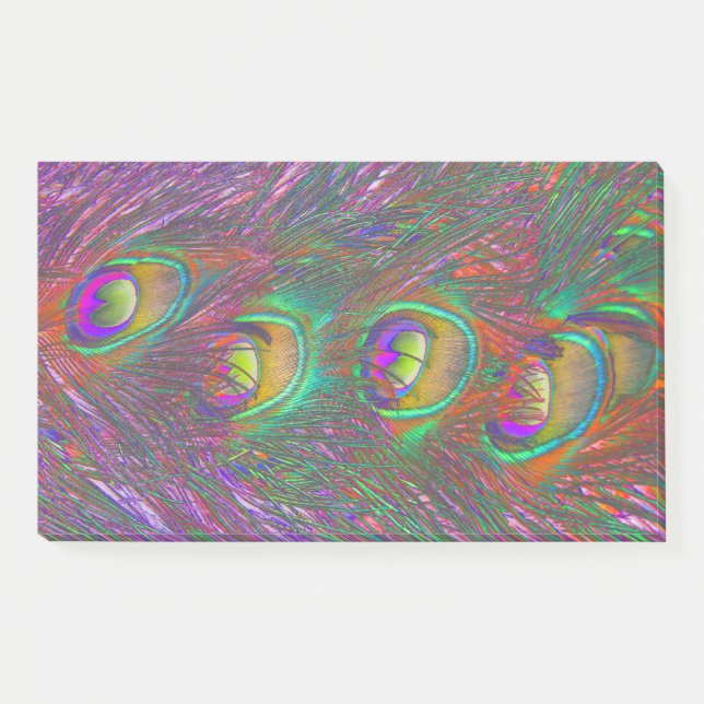 Notas Post-it® Navidades Tinsel Peacock Feathers (Anverso)