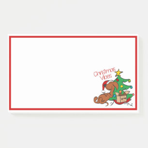 Notas Post-it® Navidades Vibes Dachshund Dog Post-It Notes