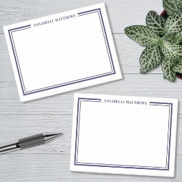 Notas Post-it® Navy Blue Minimalist Monogram