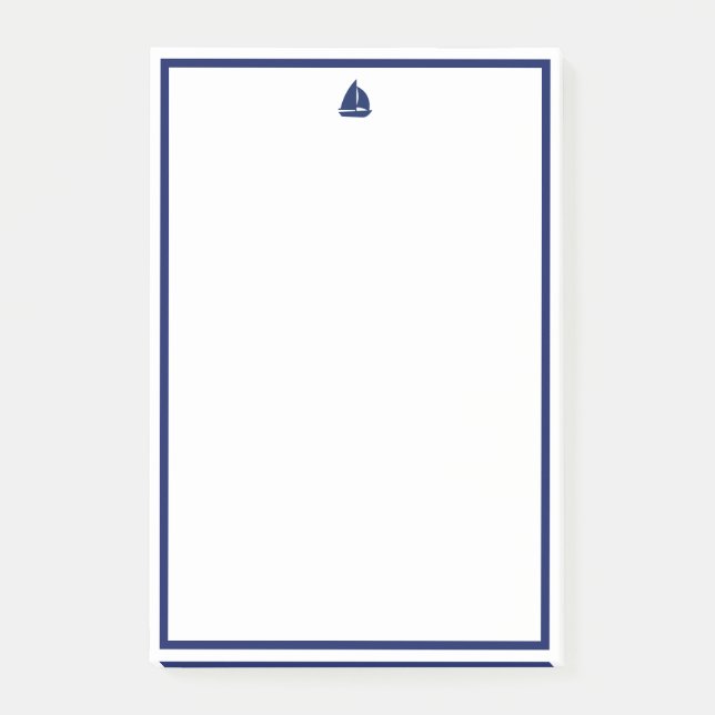 Notas Post-it® Navy Sailboat (Anverso)