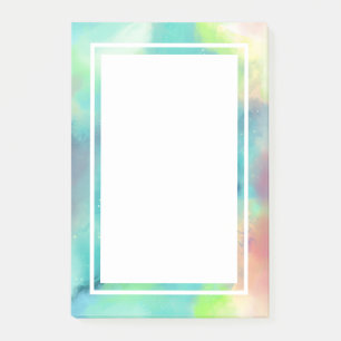 Notas Post-it® Nebulosa color verde y rojo moderno