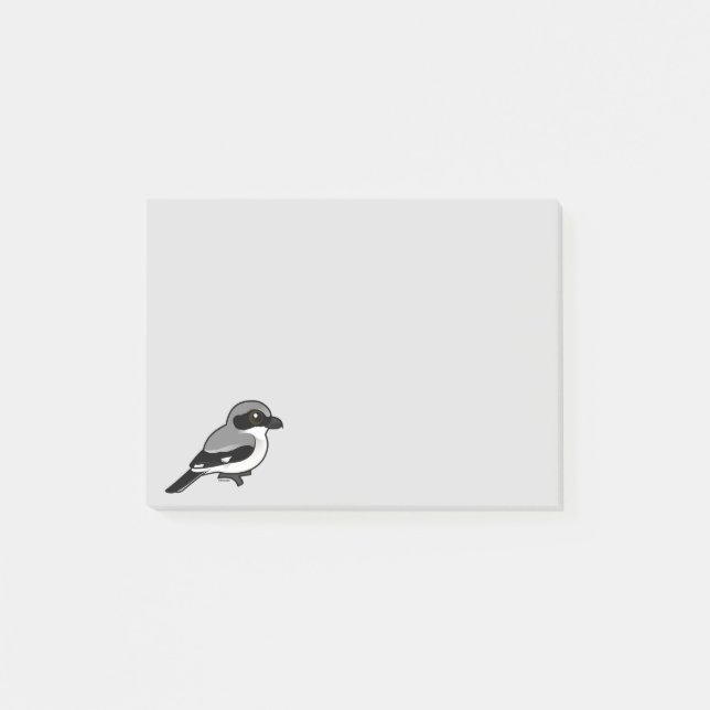 Notas Post-it® Necio Shrike de Birdorable (Anverso)