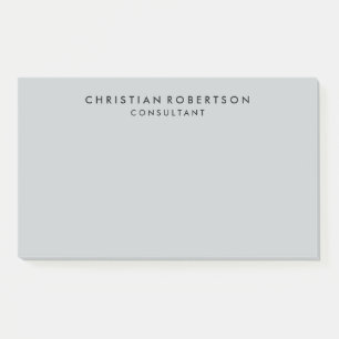 Notas Post-it® Negocio de Consultor Gris Simple y Moderno