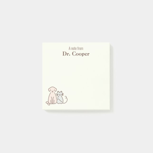 Notas Post-it® Negocio de mascotas personalizado (Anverso)