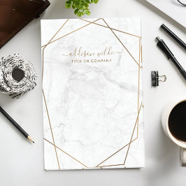 Notas Post-it® Negocio de resumen de mármol blanco geométrico de