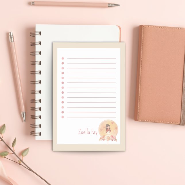 Notas Post-it® Negrita Kawaii Personalizable Regreso a la Escuela (Bold Kawaii Japanese Style Pesonalizable Back to School Post it Notes)