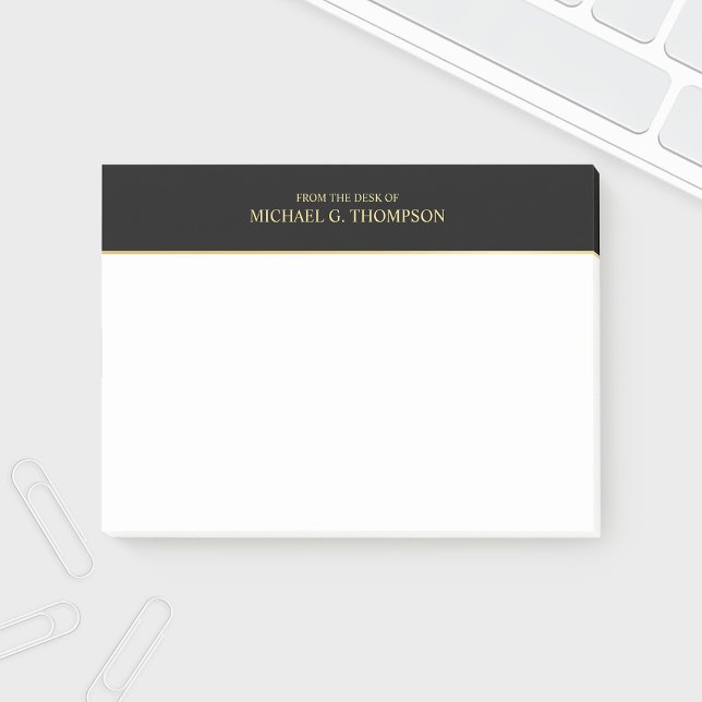 Notas Post-it® Negro profesional y oro (Subido por el creador)