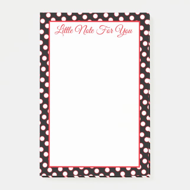 Notas Post-it® Negro rojo y blanco (Anverso)
